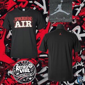 Jordan “Take Flight” FRESH AIR Retro Graphic Tee Black Gym Red Jumpman | Men’s L